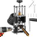 Wire Stripper Machine Drill Powered Hand Crank Wire Stripper Tool Wire Stripping Manual Wire Peeler for Gauge Wire 0.04"-1" Wire Scrap DIY Copper Recycling (Black)