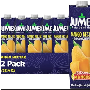 Jumex Mango Nectar - Mango Juice Nectar Made with Fresh Fruit Puree - Tropical Fruit Juice Concentrate for Smoothie Mix, Cocktail Mixers, Kids Drinks & Mexican Beverages - 32.4oz, 12 Pack Carton EXP: 09/21/2026