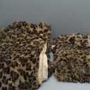XeGe Cheetah Print Fluffy Faux Fur Duvet Cover Set, 3 Pieces Soft Plush Shaggy Fuzzy Bedding Set(1 Faux Fur Leopard Print Comforter Cover + 2 Furry Pillowcases), Zipper Closure(Queen, Brown)