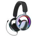 Over-Ear Bluetooth Gaming Headset with Open Ear Design, Wired & Wireless Dual Mode, 40mm Drivers, RGB Lighting, Detachable Mic, 20H Battery, Compatible with PC PS5 Switch Mobile (Black)