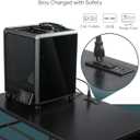 3D Printer Table with Filaments Storage - 3D Printer Stand Filament Storage Rack Heavy Duty 3D Print Desk with Drawer for Workshop Studio Office (Black)