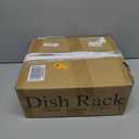 Dish Drying Rack - Kitchen Countertop Double Dish Drainer, Large Dish Drying Rack with Drain Board and Cutlery Rack for Easy Organizing and Storage, Black