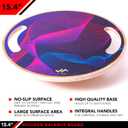 JFIT Balance Board, 15.4 360 Rotation, for Balance, Coordination, Posture - Large, Wooden Wobble Boards with 18 Tilting Angle for Workouts - Premium Core Trainer Equipment, 15.75 x 15.75 x 3 inches