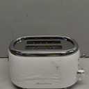 MELLERHOME Retro Toaster 2 Slice, 7 Browning Levels, 3 Functions (Reheat, Defrost, Cancel), Stainless Steel Features, Removable Crumb Tray, Under Base Cord Storage, White Toaster Kitchen Appliances