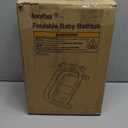 MoreFeel Collapsible Baby Bathtub for Newborn with Thermometer & 1 Hooded Towel & 1 Soft Floating Cushion,Portable Travel Bathtub with Drain Hole, Durable Foldable Baby Tubs for Infants to Toddler (Lavender)