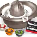 Mueller Citrus Lemon Orange Juicer, Hand Squeezer Rotation Press, Manual Juicer with Easy Pour Spout, European Made, Dishwasher Safe, Mocha