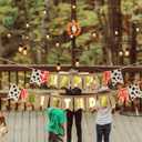 5 x 4 Inch Large Letter Stickers,117 Pieces Self Adhesive Cute Alphabet Sticker for Mailbox, Door, Truck and Outdoor, Waterproof Vinyl Symbol Stickers for DIY12 Sheets Gold