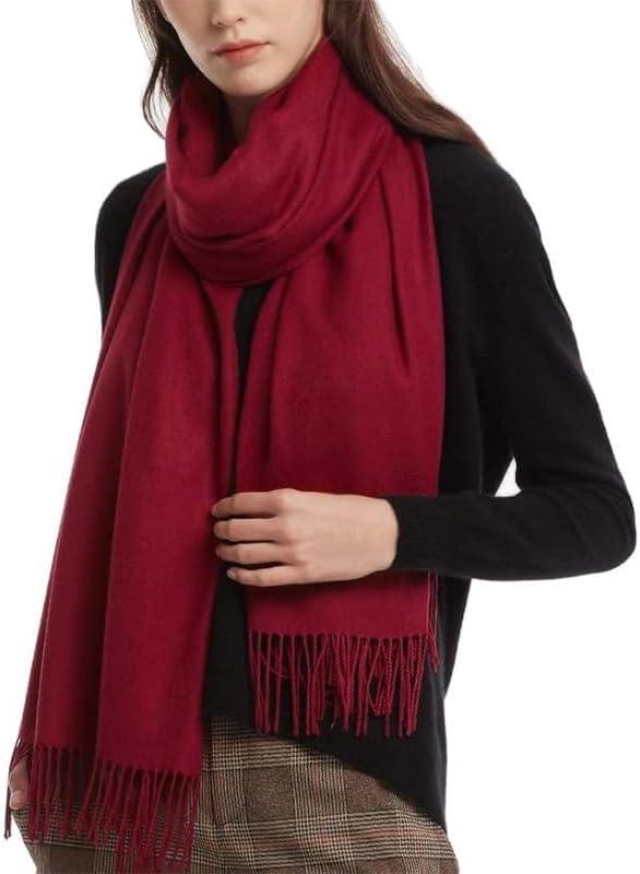 Women Men Winter Cold Weather Scarf - Soft Shawls Scarves with Tassels(78.7''*26.8'')