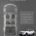 3W Floor Mats & Cargo Liner for Mercedes Benz GLC 2026 2025 2024 2023 GLC300 / GLC43 AMG / GLC63 AMG SE (Not for Coupe & PHEV (350e)), TPE All Weather Floor Liner & Cargo Mats Car Accessories