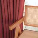 YoungsTex Burgundy Red Linen Curtains for Living Room 72 Inches Long - Light Filtering Drapes with Back Tab Rod Pocket Privacy Semi Sheer for Bedroom Windows, 2 Panels 52 X 72 Inch