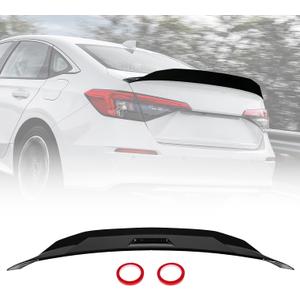 Rear Spoiler fit for Honda Civic 11th Gen Sedan 2022 2023 2024 2025 2026,Rear Trunk Spoiler Wing Lip,Car Exterior Rear Body Part Molding Cover Trim,ABS,Glossy Black