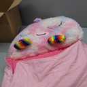 Happy Nappers: Pillow & Sleepy Sack: Medium - Rainbow Unicorn - 54 x 20, Plush Animal Character, 2-in-1 Pillow Sleeping Bag, Play, Kids Ages 3+