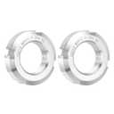 Uxcell M25 x 1.5mm - 2Pcs Retaining Four-Slot Slotted Round Nuts - 304 Stainless Steel Round Lock Nut for Various Rolling Bearings, Industrial Field, Silver