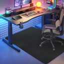 Vicwe Gaming Chair Mat for Hardwood Floor, 48"36" Office Chair Mat, PVC Computer Chair Mats, Easy Glide, Floor Protector for Rolling Chair-Black