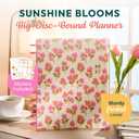 Happy Planner Disc-Bound Planner July 2026June 2027, Includes 3 Extra Months and 2 Sticker Sheets, Big Size, 8.5" x 11", Horizontal Layout, Sunshine Blooms