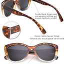 FEISEDY Polarized Vintage Sunglasses American Womens Square Jackie O Cat Eye Sunglasses B2451