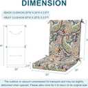 DYTXIII Outdoor High Back Chair Cushions Set of 2, 44x20 in Water Repellent Patio Seat Cushions with Elastic Sponge, All Weather Cushions for Rocking, Dining Chairs, Patio Furniture - Paisley Chilli, 44"x20"x2.5"