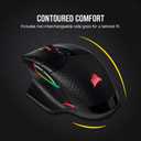 Corsair Dark CORE RGB PRO Wireless/Wired FPS MOBA Gaming Mouse 18,000 DPI, Fast Response Time, 8 Programmable Side Buttons, Dynamic Multi-Color Backlighting Black