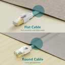 Jadaol Cat 8 Ethernet Cable 25 ft, 40Gbps 2000MHz Flat RJ45 S/FTP LAN Patch Cable, High-Speed Cat8 Network Cable for Router, Modem, Switch, Gaming Consoles, PC, Home Network & Streaming Devices, White