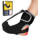 Plantar Fasciitis Night Splint Sock - Adjustable Planter Facetious Relief Brace for Women Men,Soft Plantar Fascia Boot for Sleeping,Support Relief Foot Drop Achilles Tendonitis Relief Day Night, OSFA (Black)