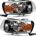 For 05-07 Escape Headlights Assembly DOT Approved Driver and Passenger Side Replacement Fits for Ford Escape 2005 2006 2007 Head Lights,Black