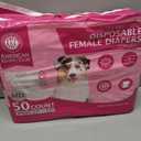 American Kennel Club Female Dog Wrap, Disposable Diapers with Wetness Indicator (M (15-23 in), 50, Count)