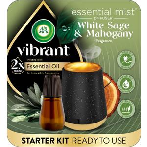AIR WICK Essential Mist - Vibrant Starter Kit White Sage & Mahogany 3/1 ct. (0.67 Fl Oz (Pack of 1))