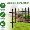 5-Pack Garden Border Fence, 23" W x 17" H Metal Landscape Edging (5 Panels,Total Length 9.5ft),Landscape Fencing,Metal Border Folding Fence for Flower Bed, Yard, Animal Barrier-Black