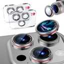 X-it 2-Pack Camera Lens Protector for iPhone 16/15/14 Pro Max&16/15/14 Pro, [Shatterproof & Impact Resistant] 9H High-Alumina Tempered Glass, Anti-Scratch, Dustproof, Strong Adsorption, Case Friendly, Ultra HD Clear