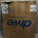 Drive Medical 11148-1 Folding Steel Bedside Commode Chair, Portable Toilet, Supports Individuals Weighing Up To 350 Lbs, with 7.5 Qt. Bucket and 13.5 Inch Seat, Grey