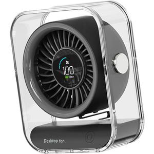 Practical Small Desktop Fan Comfortable Touch Control Rechargeable Air Cooling Suitable for Home Table and Wall Quiet Digital Display Fan