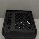 CleverMade Collapsible Milk Crate, Black, 3PK - 25L (6 Gal) Stackable Storage Bins, Holds 50lbs Per Bin - Clevercrates are Heavy Duty, Plastic Collapsible Storage Crate for Multi Purposes