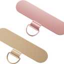 SURDOCA Phone Tether Tab Thin, 2 Pcs Phone Lanyard Tab Heavy Duty, Universal Phone Lanyard Patch Metal Oval, Color: Rose and Gold