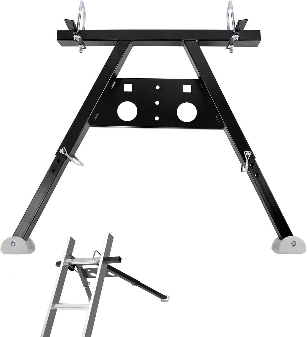 Ladder Stabilizer,Ladder Stabilizer for Roof,Wall Standoff,Ladder Accessory Safety Stability Easy Use,380 Lbs Weight Rating,Black