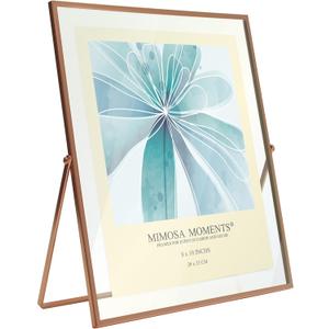 MIMOSA MOMENTS Rose Gold Metal Floating 8x10 Picture Frame