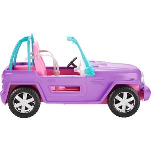 Barbie Off-Road Vehicle, Purple with Pink Seats and Rolling Wheels, 2 Seats, Gift for 3 to 7 Year Olds