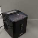 Aeitto Ice Makers Countertop, 9 Ice Cubes Release in 6 Mins, 26Lbs/24H, 2 Sizes of Bullet Ice Machine,Self-Cleaning Portable Ice Maker with Ice Scoop and Basket for Home Kitchen Office RV Bar, Black