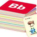 QUOKKA ABC Learning Flash Cards for Toddlers 1-3 Years - 120 Flashcards for Kids 2-4 in a Bag - Alphabet Numbers Letters Preschool Activities Ages 4-8 - Gift Speech Therapy Toys 1-3-5 yo