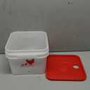 RentACoop 2 Gallon Chicken BPA-Free Plastic Bucket Waterer Set with 4 Horizontal Nipples - Center Placement