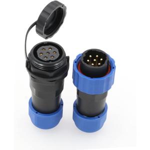 DRR SD20 Waterproof Aviation Connector Pair in-line Plug with Socket 7Pin IP68 for Solar Energy System