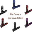 amavoler Universal Motorcycle Handlebar Grips Soft Rubber Billet Aluminum Fits for Motorcycles with 7/ 8" Left Grip and 1" Right (Red)