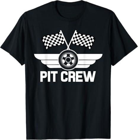 Pit Crew Vintage Race Car Lover Racing Fan Racer T-Shirt