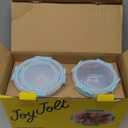 JoyJolt 24pc Borosilicate Glass Storage Containers with Lids | 12 Airtight/Freezer Safe Food Storage Containers for Pantry and Kitchen | Meal Prep Container for Lunch | Glass Tupperware Set (Blue)