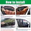 Ovege Car Window Shades Magnetic 2pcs Universal Car Window Screen Mesh Side Window Sun Shade Automotive Window Sunshades for Driver Passenger (Front Seat 2pcs-)