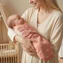 GLLQUEN BABY 3-Pack Organic Baby Swaddle Sleep Sacks for Newborn - Baby Swaddles 0-3 Months, Newborn Swaddling Sack, Rainbow & Sun, Infant Swaddle Blanket Wrap (Small/Medium)