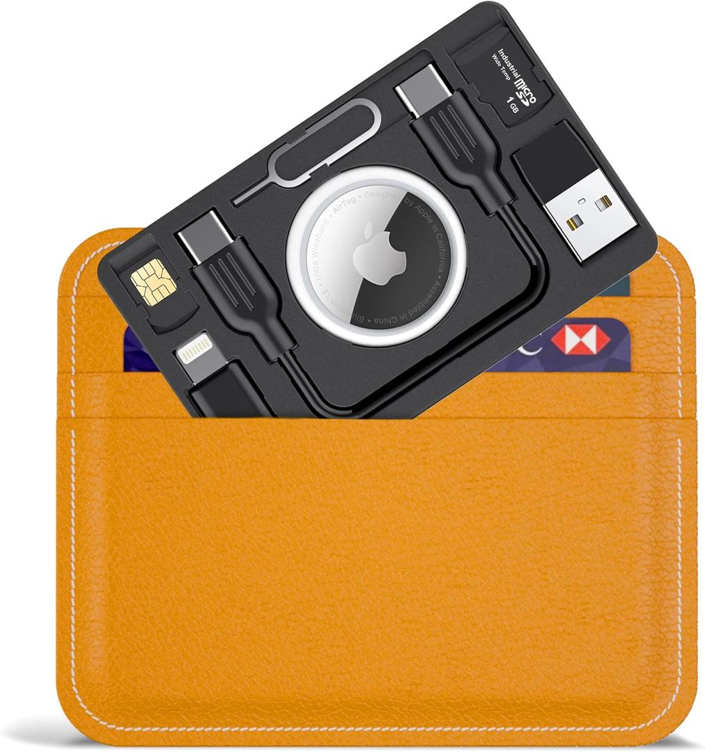 PZOZ Airtag Wallet Holder with USB C to Lightning Charging Cable SIM Adapter Storage Case, Charger Cord Type C USB A 3.1 OTG Converter Kit Card Gadgets Air Tag Men Women, Fit for Apple iPhone PZOZ Airtag Wallet Holder with USB C to Lightning Charging Cable SIM Adapter Storage Case, Charger Cord Type C USB A 3.1 OTG Converter Kit Card Gadgets Air Tag Men Women, Fit for Apple iPhone