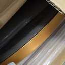 24 Inch Wall-Mounted Round Bathroom Mirror with LED-Lights - Frame Vanity Mirrors (24" x 24", Gold)