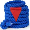 Tug of War Rope for Kids and Adults, Field Day Outdoor Lawn Yard Family Reunion Birthday Party Game, Outside Camping Picnic Games, Backyard Carnival for Team Building Activities, Blue 40FT