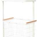 Laundry Cart, White | With Wheels, Home Laundry Baskets, Storage Hamper, Clothes Organizer, 11.4 x 15.7 x 37 inches