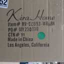 Kira Home Alondra 20" Modern 3-Light Drum Chandelier Black Fabric Shade
